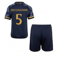 Dres Real Madrid Jude Bellingham #5 Gostujuci za djecu 2023-24 Kratak Rukav (+ kratke hlače)